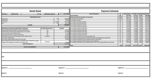 Price and floor plan details for Hiranandani Krisala Hinjewadi Phase 3